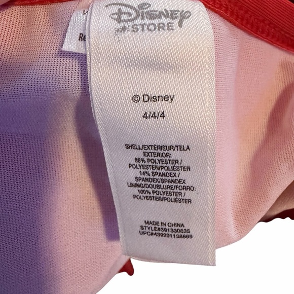 Minnie Mouse 2 piece swimsuit set with short sleeved top and bow skirt size 4 - Picture 6 of 8
